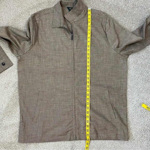Soft Cloth Unlined Zip Up Jacket Brown XXL - Picture 6 of 6